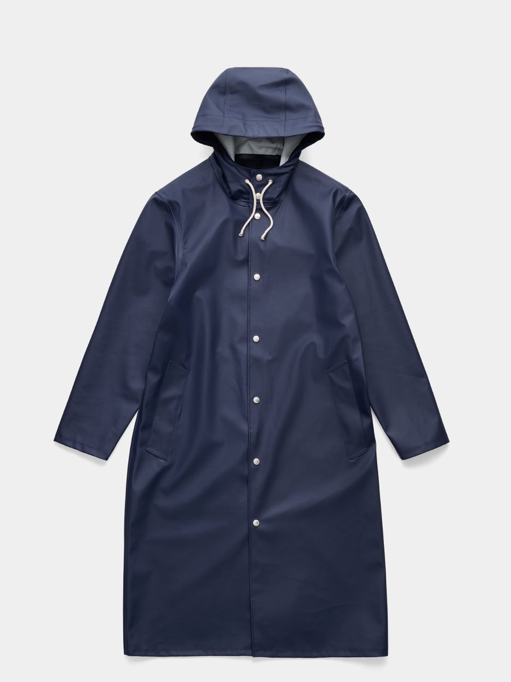 NWT Stutterheim Stockholm Long Navy Raincoat Small